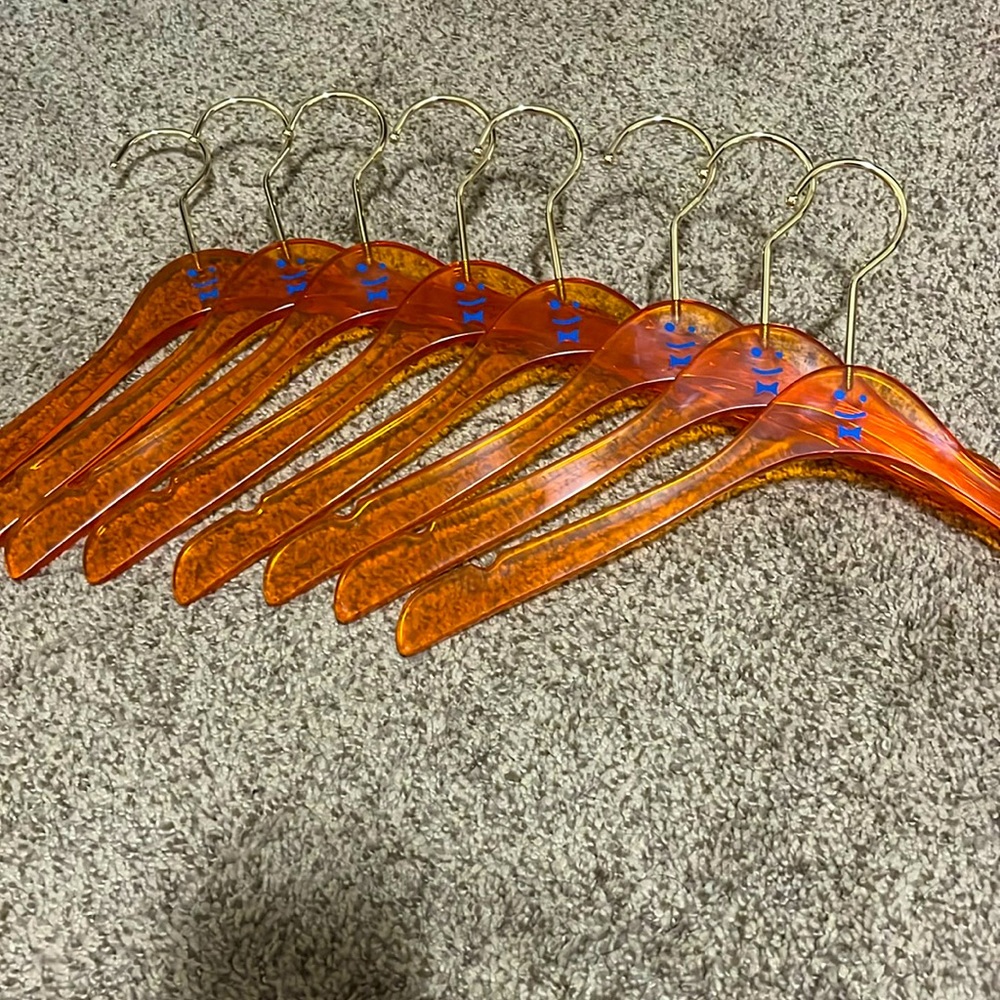 STAFF Neon Orange acrylic hangers [8 set]